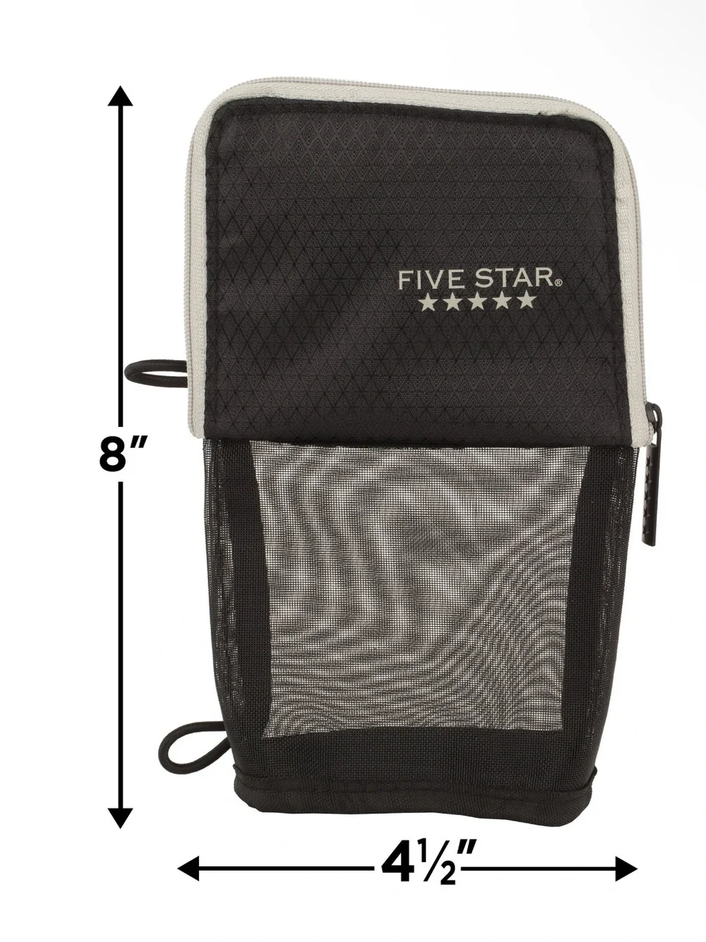 Five Star Black and Gray Stand ‘N Store Pencil Pouch